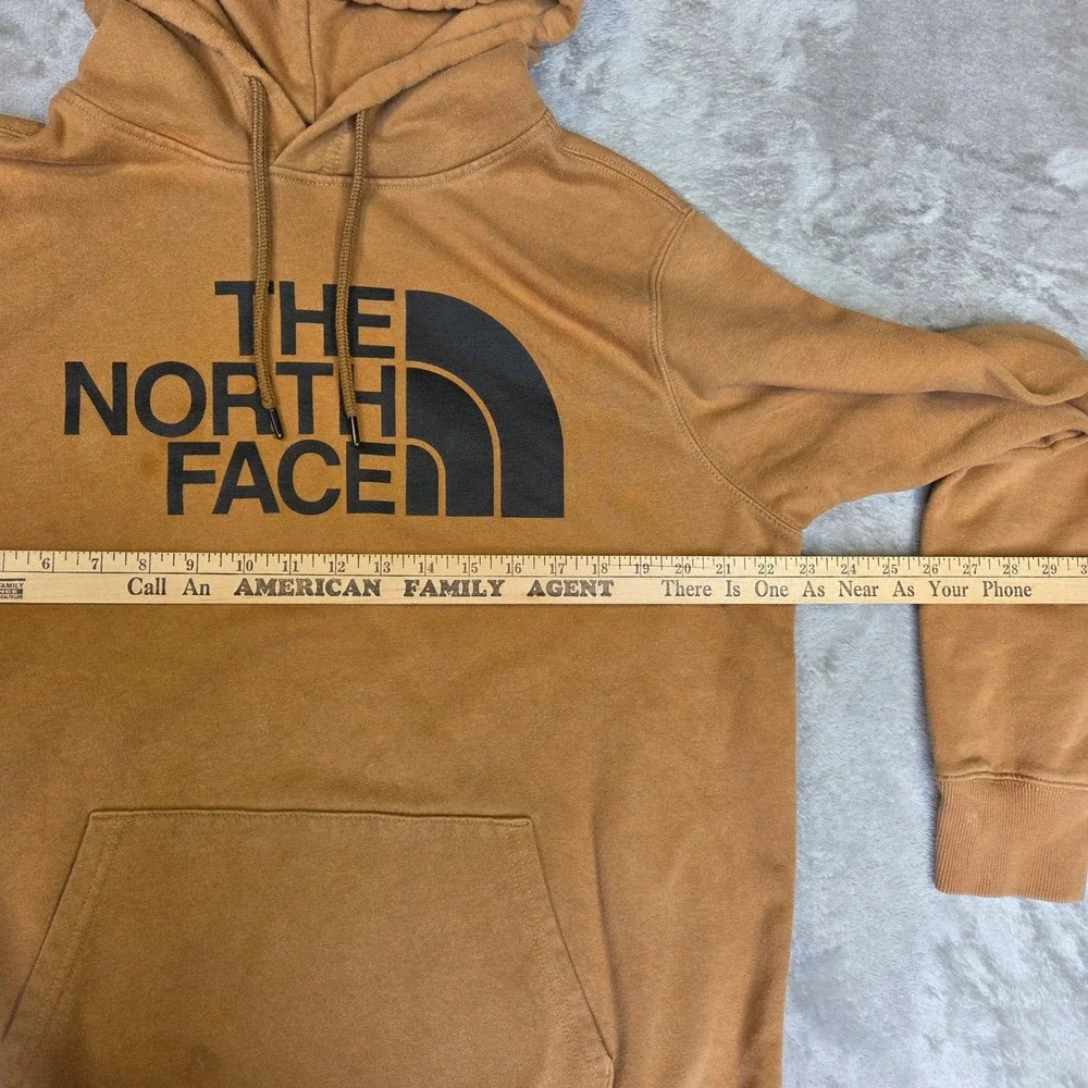 The North Face Mens Half Dome Pullover Hoodie Brown Tan Size Large Logo Graphic